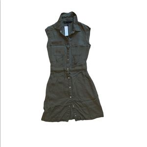 Olive green sleeveless dress khaki